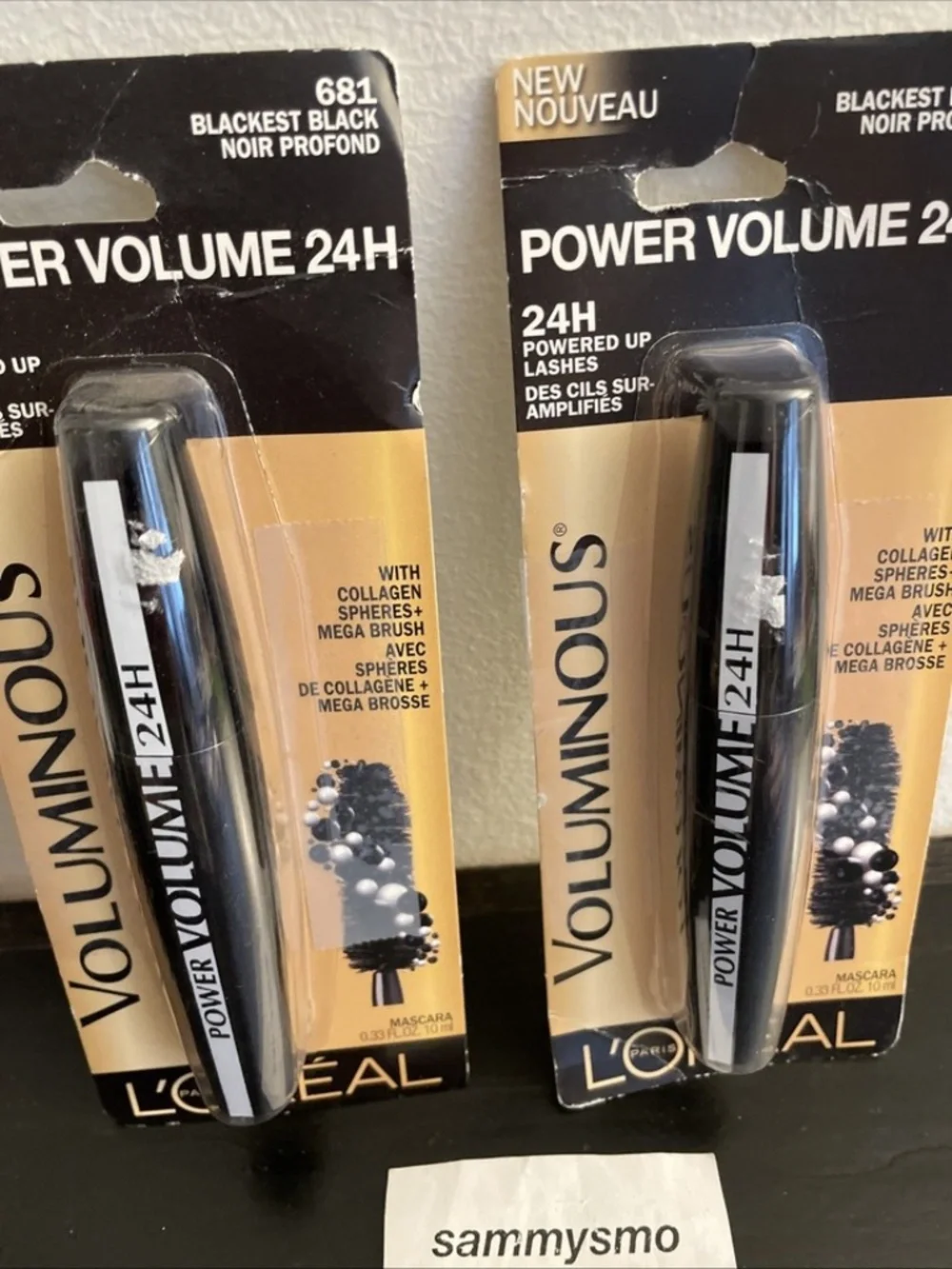 Loreal Power Volume 24H Mascara 681 BLACKEST BLACK x2